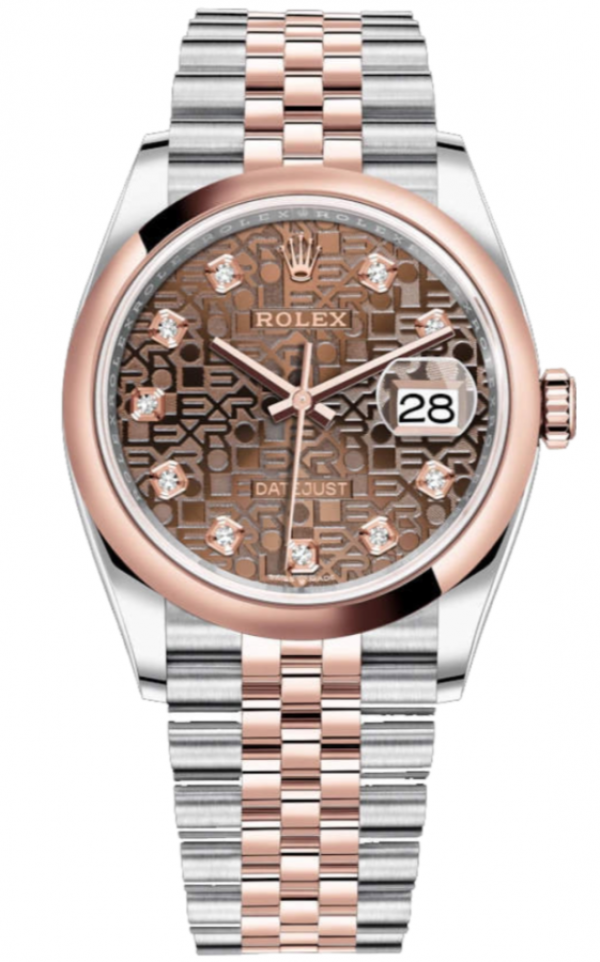 Rolex Datejust 36 mm Oystersteel and Everose gold