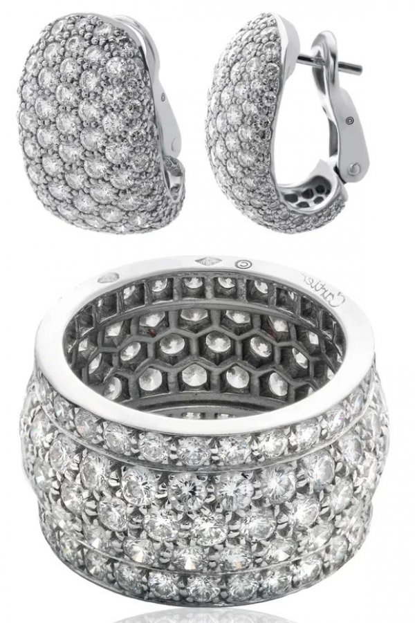 Комплект серьги и кольцо Cartier