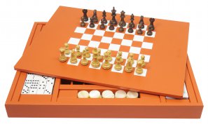 Превью товара Hector Saxe Paris набор для игры в нарды, шахматы и шашки,домино,карты.
