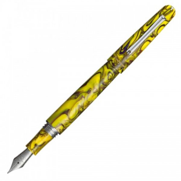 Перьевая ручка Montegrappa Elmo 01 Fantasy Bloom Iris Yellow EF