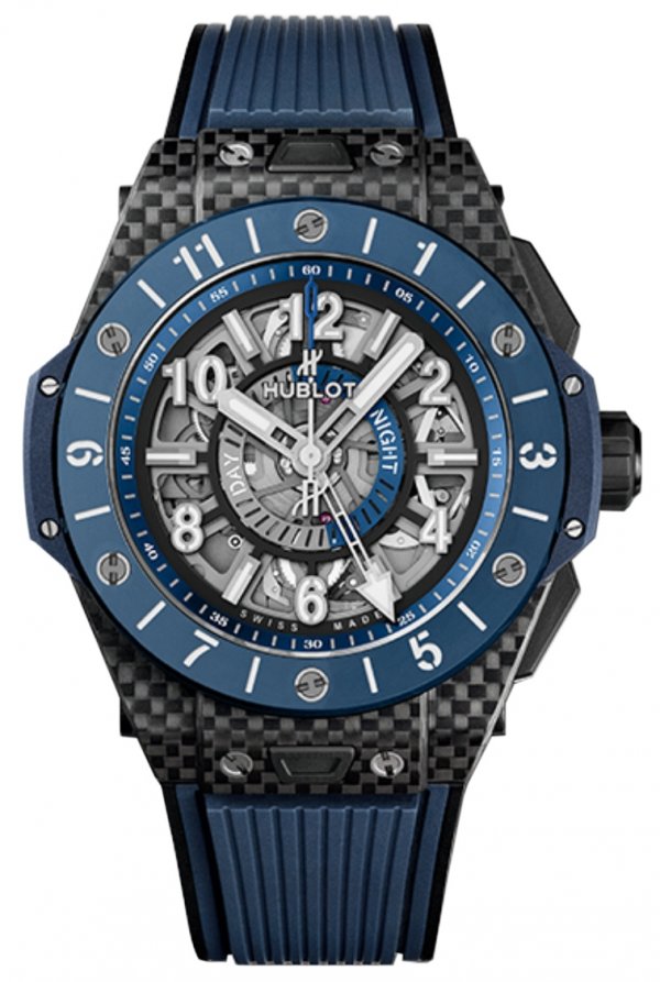 hublot-big-bang-unico-gmt-carbon-blue-ceramic-45-mm Hublot Big Bang Unico Gmt Carbon Blue Ceramic 45 mm — изображение 1