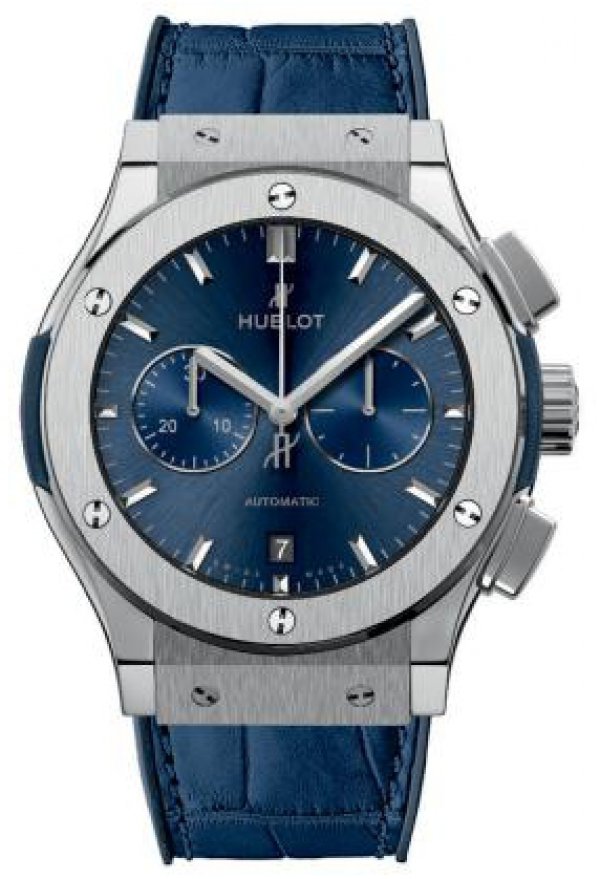 hublot-classic-fusion-chronograph-titanium-blue-42-mm-541nx7170rx Hublot Classic Fusion Chronograph Titanium Blue 42 mm 541.NX.7170.RX — изображение 1