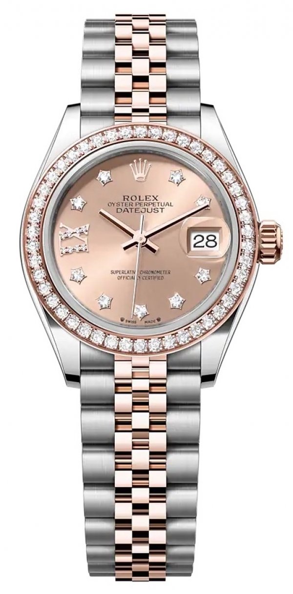 rolex-lady-datejust-28-mm-everose-gold-diamonds Rolex Lady-Datejust 28 mm Everose Gold & Diamonds — изображение 1